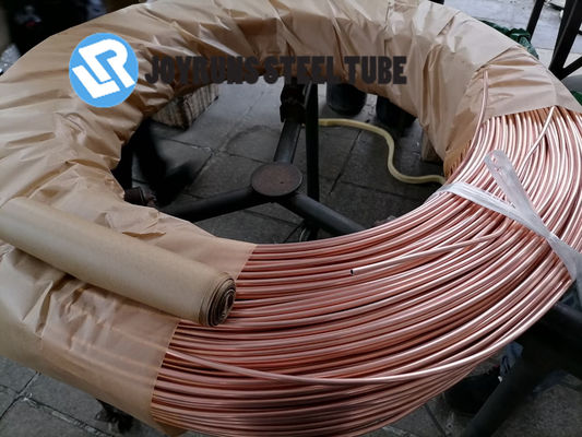 Electro Welded Copper Coil Tube ท่อเหล็กไร้รอยต่อชุบสังกะสีแบบผนังเดียว 4.76 มม. * 0.6 มม